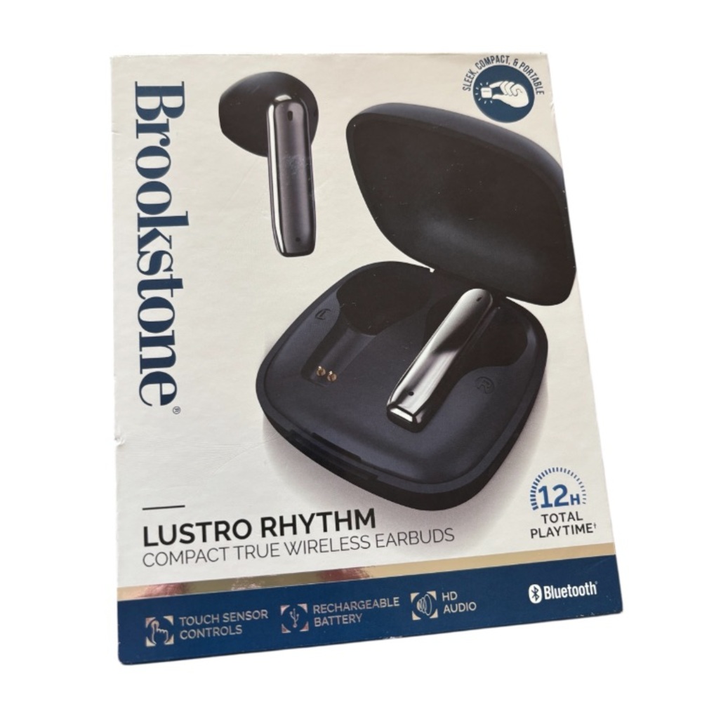 NWT Brookstone Lustro Rhythm Wireless Earbuds